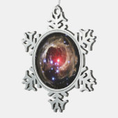 Ruby Red Superreureureuze Star Dust Tin Sneeuwvlok Ornament (Rechts)