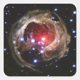 Ruby Red Superreureureuze Star Dust Vierkante Sticker