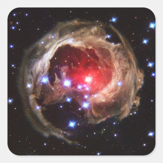 Ruby Red Superreureureuze Star Dust Vierkante Sticker (Voorkant)