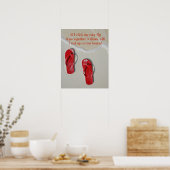 Ruby Red Teenslippers Poster (Keuken)