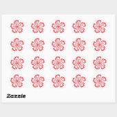 Ruby Red Tulip Pinwheel Stickers (Vel)