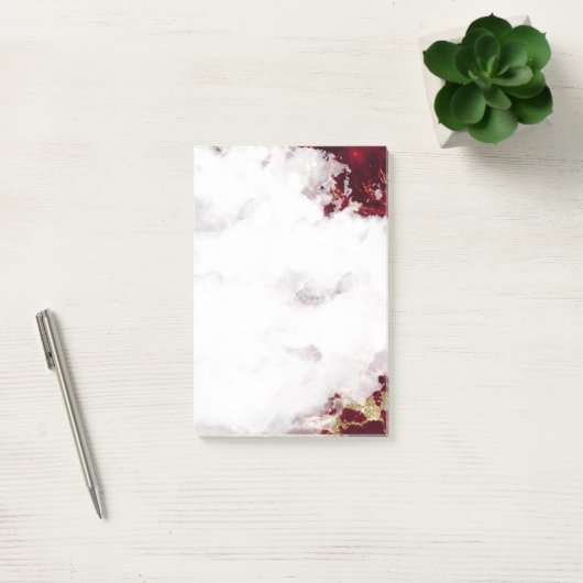 Ruby Red Watercolor Geode Post-it Notes (Bureau)