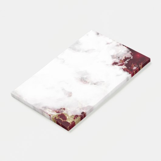 Ruby Red Watercolor Geode Post-it Notes (Incliné)