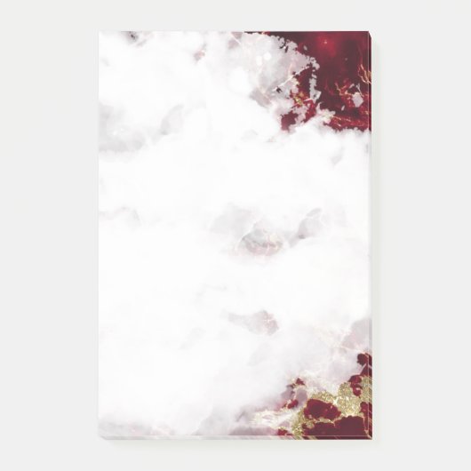 Ruby Red Watercolor Geode Post-it Notes (Devant)