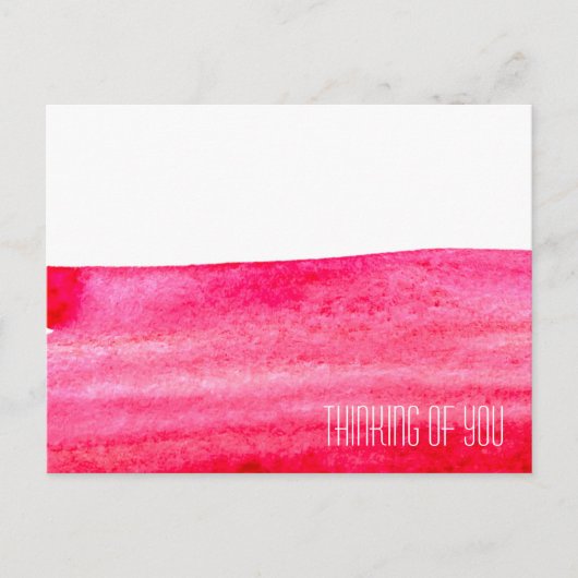 Ruby Red waterverf minimalist Briefkaart (Voorkant)