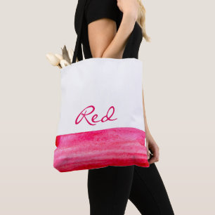 Ruby Red waterverf minimalist Draagtas