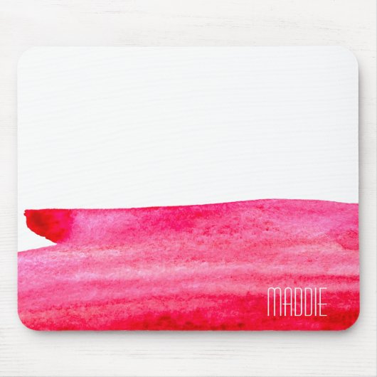 Ruby Red waterverf minimalist Muismat (Voorkant)