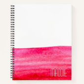 Ruby Red waterverf minimalist Notitieboek (Voorkant)