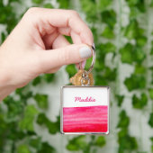 Ruby red waterverf swish sleutelhanger (Hand)