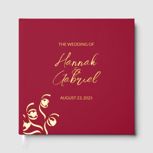Ruby Red Wedding Gastenboek (Voorkant)