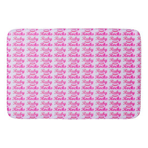 Ruby Rocks-ontwerp SWEET PINK Badmat