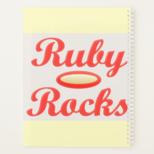 RUBY ROCKS RED ET CREAM NOTEPAD PLANNER (Dos)