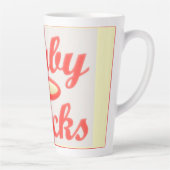RUBY ROCKS ROOD EN CRÈME KOFFIE MOK GROOT HOOG (Rechts)