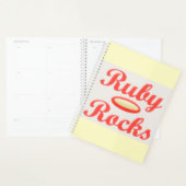 RUBY ROCKS ROOD EN CRÈME NOTITIEBLOK PLANNER (Display)