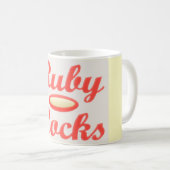 RUBY ROCKS ROUGE ET CAFÉ CRÈME MUG (Devant droit)
