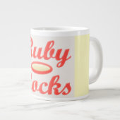 RUBY ROCKS ROUGE ET CAFÉ CRÈME MUG (Devant droit)
