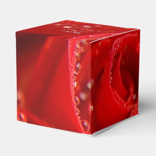 Ruby rode roos bruiloft gunsten bedankdoosjes (Achterkant)