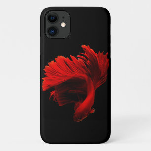 Ruby Rode Siamese Vechtvissen iPhone 11 Hoesje
