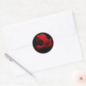 Ruby Rode Siamese Vechtvissen Ronde Sticker (Envelop)