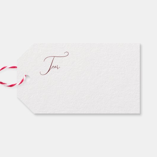 Ruby Rood Groen Vrolijk Kerstfeest Cadeaulabel (Achterkant Horizontaal)