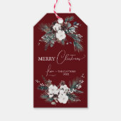 Ruby Rood Groen  Vrolijk Kerstfeest Cadeaulabel (Voorkant)