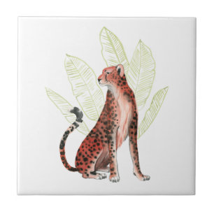 Ruby Runner Leopard Tegeltje