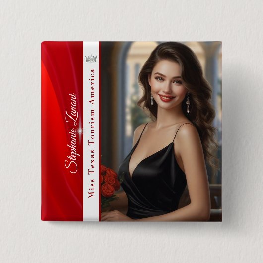 Ruby Sash Pageant Button (Voorkant)