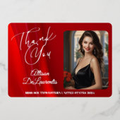 Ruby Shine Foil Carte de remerciements (Recto)