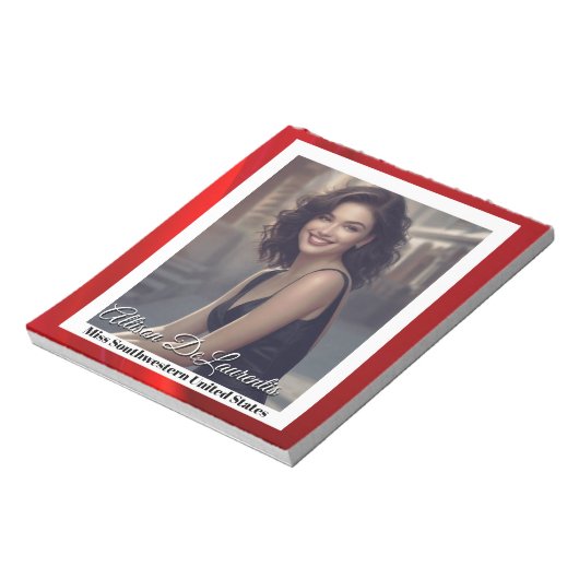 Ruby Shine Pageant handtekening Pad Notitieblok (Gedraaid)