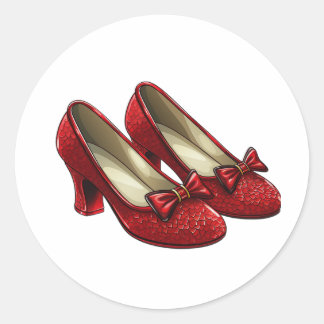 Ruby Slippers van Oz Ronde Sticker