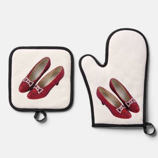 Ruby Slippers Wicked Oven Mitt & Pot Holder Set! Ovenwant & Pannenlap Set (Voorkant)