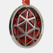 Ruby Sphere Metalen Ornament (Rechts)
