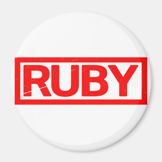 Ruby Stamp Magneet (Voorkant)