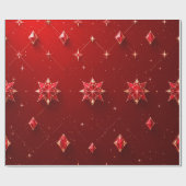 Ruby Star Gem Wrapping Paper Cadeaupapier (Vlak)