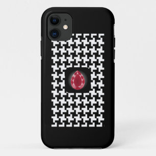Ruby Stone Pied de Poule iPhone 5 Hoesje