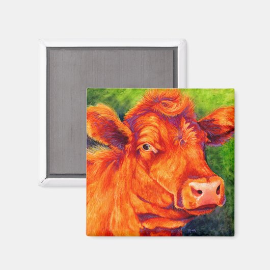 Ruby The Red Angus Cow Magnet (Recto/Verso)