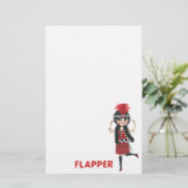 Ruby the Roaring '20s Flapper Stationery Briefpapier (Staand voorkant)