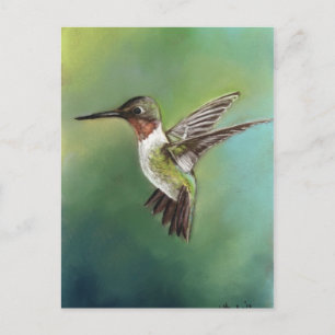 Ruby Throated Hummingbird Art Briefkaart