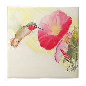  ruby Throated Hummingbird Bird Tile Tegeltje (Voorkant)