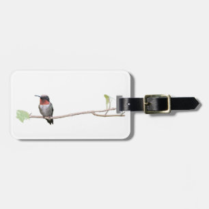 Ruby-Throated Hummingbird, gepersonaliseerd Bagagelabel
