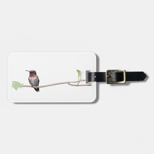 Ruby-Throated Hummingbird, gepersonaliseerd Bagagelabel (Voorkant horizontaal)