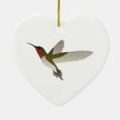 Ruby Throated Hummingbird Keramisch Ornament (Achterkant)