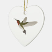 Ruby Throated Hummingbird Keramisch Ornament (Links)