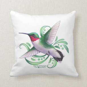 Ruby Throated Hummingbird Kussen