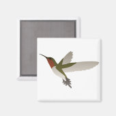 Ruby Throated Hummingbird Magneet (Voorkant / Achterkant)