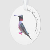 Ruby-Throated Hummingbird Ornament (voorkant)