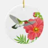 Ruby Throated Hummingbird Ornament (Achterkant)
