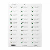Ruby-throated Hummingbird Return Address Label (Full Sheet)