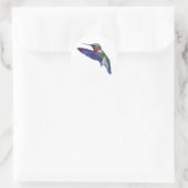 Ruby Throated Hummingbird Ronde Sticker (Tas)