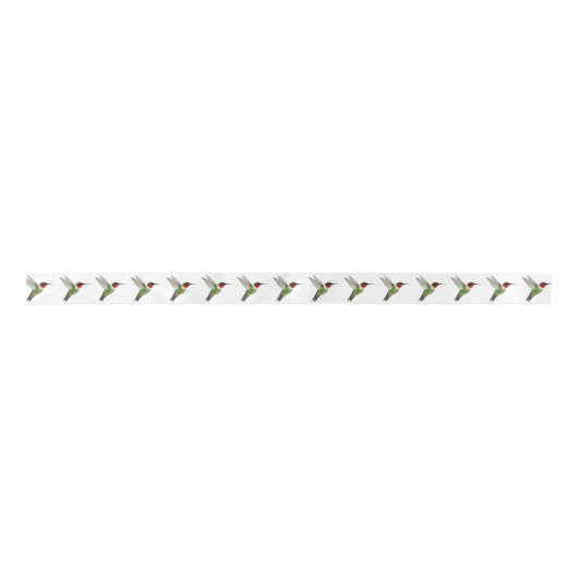 Ruby-throated Hummingbird Satin Ribbon Lint (Voorkant)